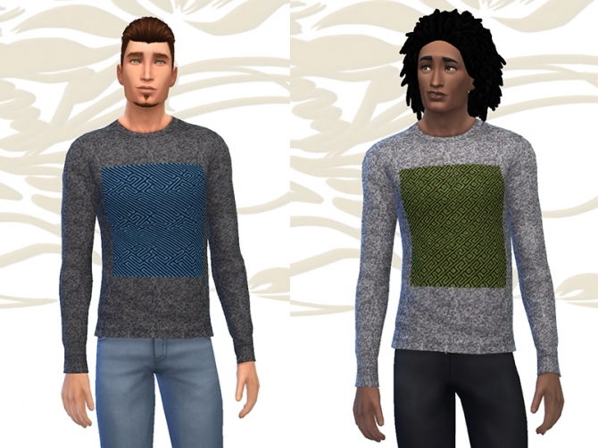LABYRINTH sweater for males by Fuyaya at Sims Artists » Sims 4 Updates