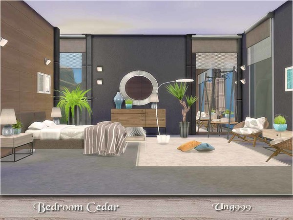 Sims 4 Cedar bedroom by ung999 at TSR