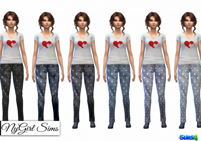 Sims 4 Jeans with Heart Stamp at NyGirl Sims