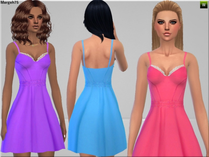 Sims 4 Pretty Little Dress by Margie at Sims Addictions