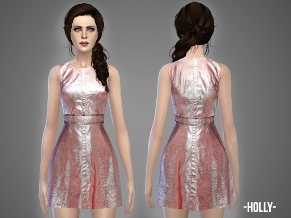 Sims 4 Holly dress by April at TSR