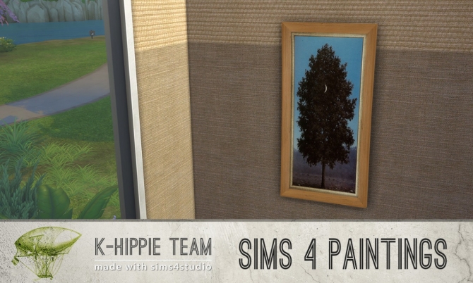 Sims 4 7 paintings recolors classiKa Magritte at K hippie