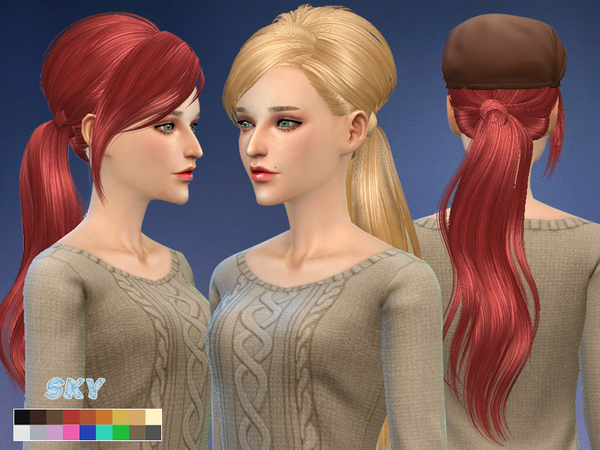 Sims 4 Hair 208 by Skysims at TSR