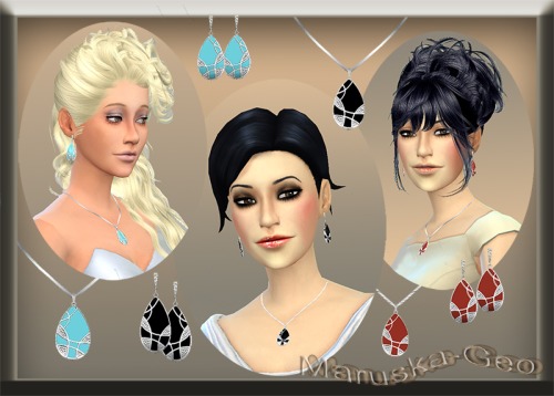 Sims 4 Bravo necklace and earrings at Maruska Geo