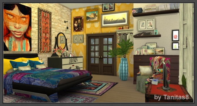 Sims 4 BOHO CHIC house at Tanitas8 Sims