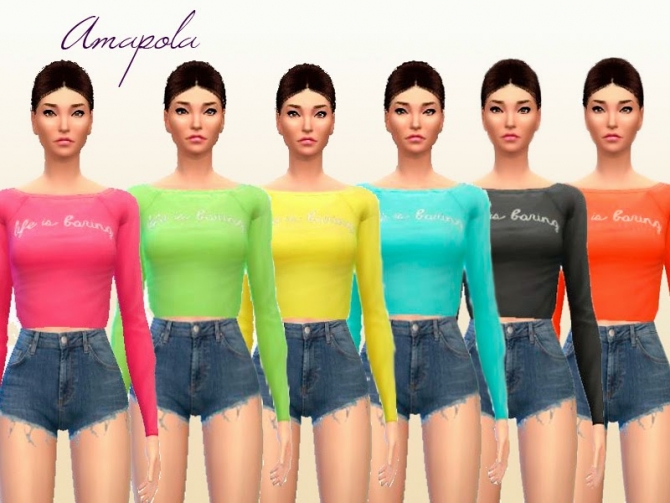 Sims 4 Amapola outfit at Laupipi