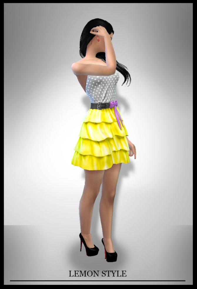 Sims 4 5 Recolor Pin up Dress by ZeneZis at Mod The Sims
