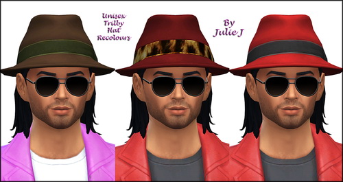 Sims 4 Trilby Hat Recolours at Julietoon – Julie J
