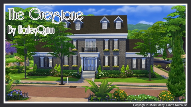 Sims 4 The Greystone house at Harley Quinn’s Nuthouse