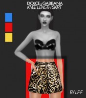 Knee Length Skirt at Lulufrosty-frog