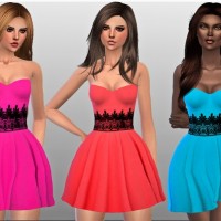Margie dress by Birba32 at TSR » Sims 4 Updates
