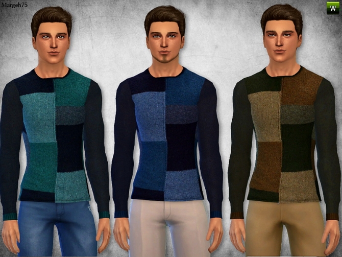 Sims 4 Patchwork Sweater by Margie at Sims Addictions
