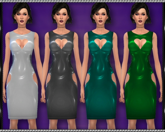 Sims 4 Valentine PVC Dress at SrslySims