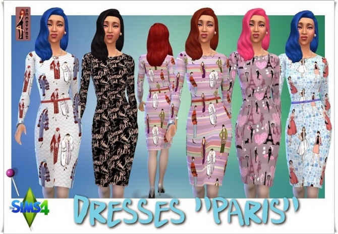 Sims 4 Paris dress at Annett’s Sims 4 Welt