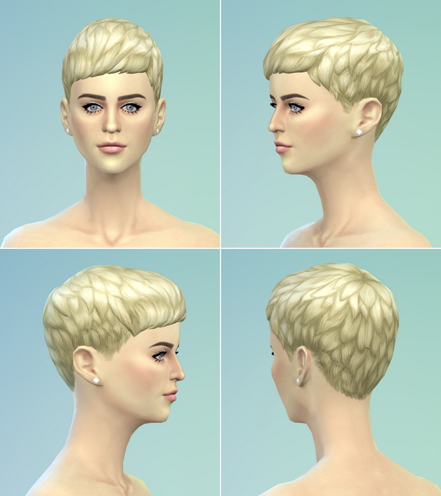 Sims 4 Short straight bangs forward edit at Rusty Nail
