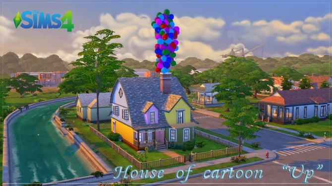 Sims 4 House from Up cartoon by fatalist at ihelensims
