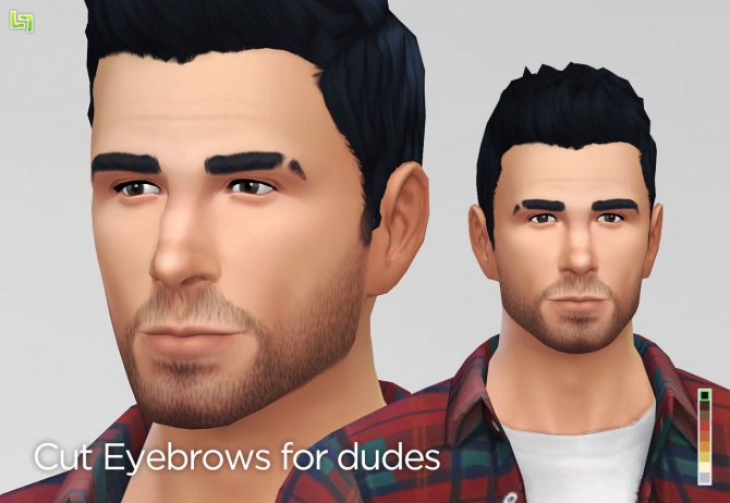 Sims 4 Natural looking cut eyebrows for males at LumiaLover Sims