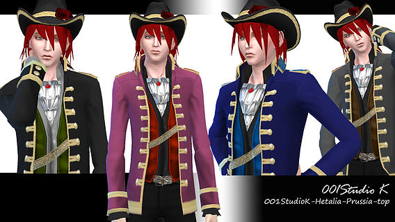Sims 4 Hetalia Prussia Pirate outfit at Studio K Creation
