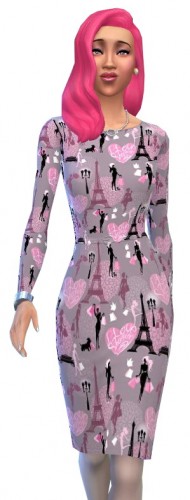 Paris dress at Annett’s Sims 4 Welt » Sims 4 Updates