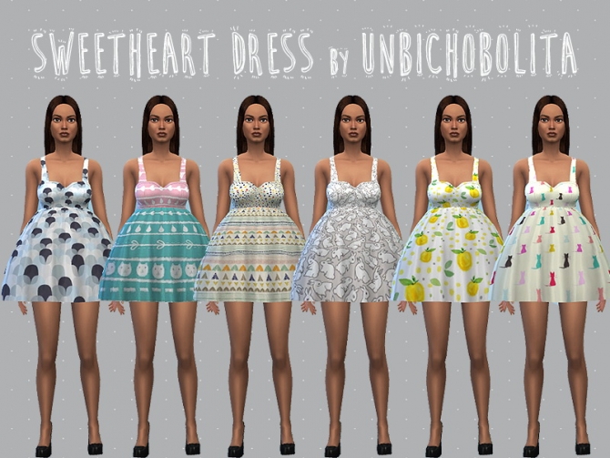 Sims 4 Sweatheart dress at Un bichobolita