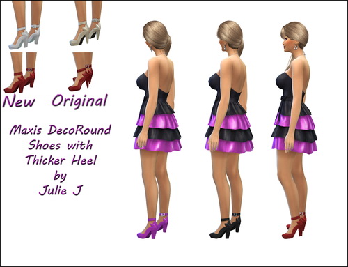 Sims 4 Maxis RoundDeco Shoes with Thicker Heel at Julietoon – Julie J