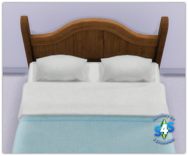 Sims 4 Rustic Dreams Bed In Soft Solid Shades at 13pumpkin31