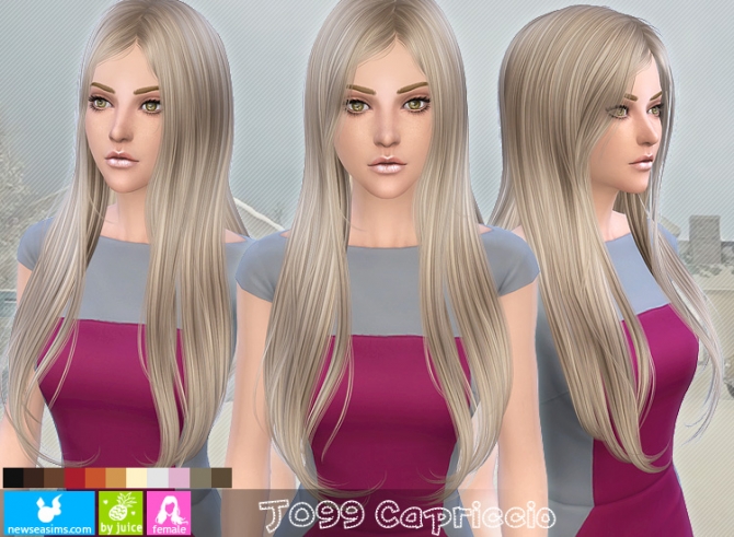 Sims 4 J099 Capriccio hair (Pay) at Newsea Sims 4