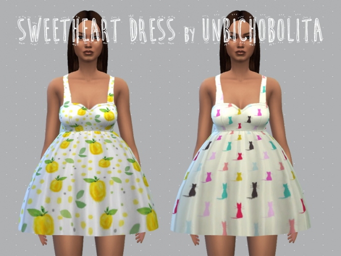 Sims 4 Sweatheart dress at Un bichobolita