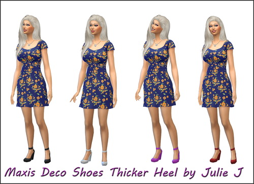 Sims 4 Maxis RoundDeco Shoes with Thicker Heel at Julietoon – Julie J