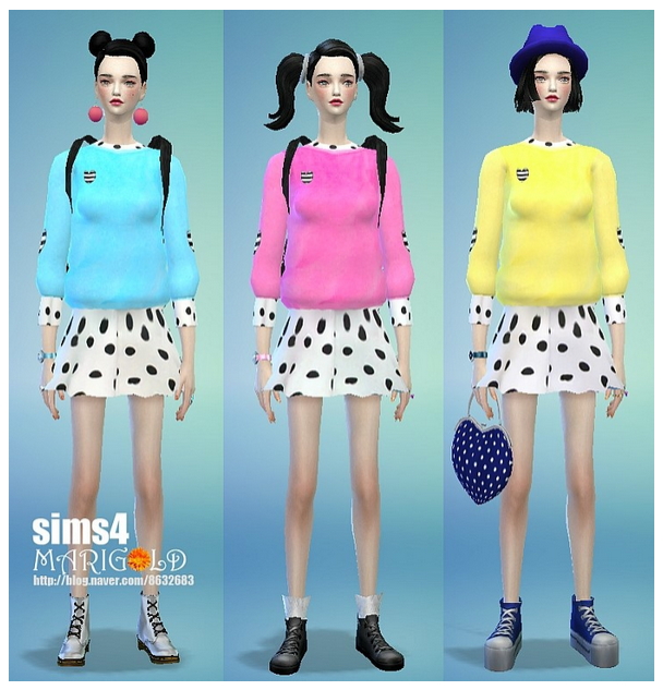 Sims 4 Multiple fashion items at Marigold