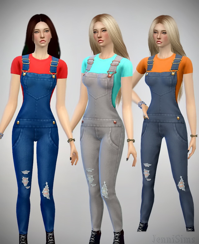 Sims 4 Jeans Overall at Jenni Sims