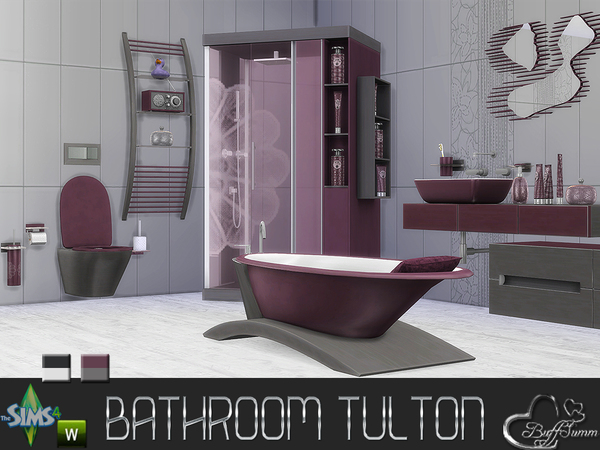 Sims 4 Tulton Bathroom recolor set 1 by BuffSumm at TSR