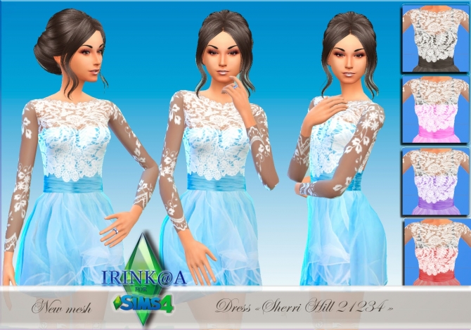 Sims 4 Sherri Hill 21234 dress at Irink@a