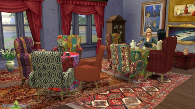 Sims 4 Artsy Dining Room by Sandy at Around the Sims 4