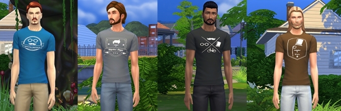Sims 4 HYPSTER tee shirts set by Fuyaya at Sims Artists