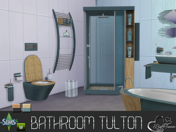 Sims 4 Tulton Bathroom by BuffSumm at TSR
