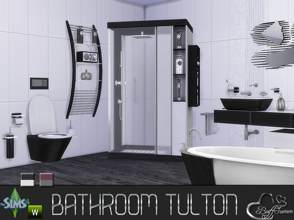 Sims 4 Tulton Bathroom recolor set 1 by BuffSumm at TSR