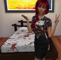 Floral dress by Electro_Gi at The Sims Lover