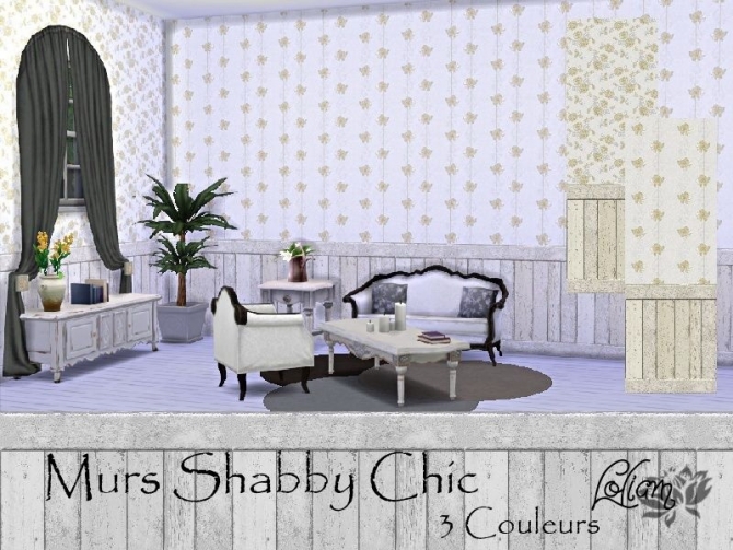 Sims 4 SET SHABBY CHIC by loliam at Sims Artists