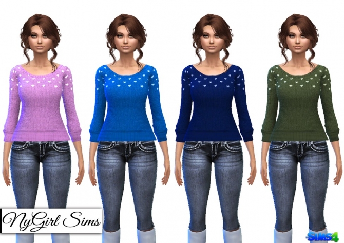 Sims 4 Valentines Pullover Sweater at NyGirl Sims