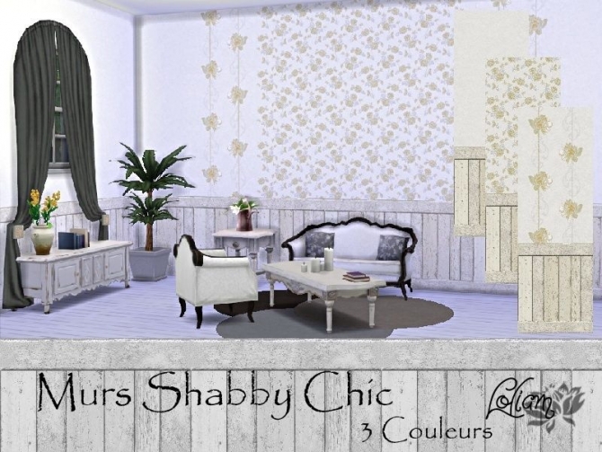 Sims 4 SET SHABBY CHIC by loliam at Sims Artists