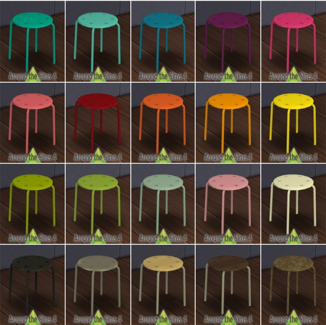 Sims 4 IKEA Dining Chairs + Simplicy Table Wood at Around the Sims 4