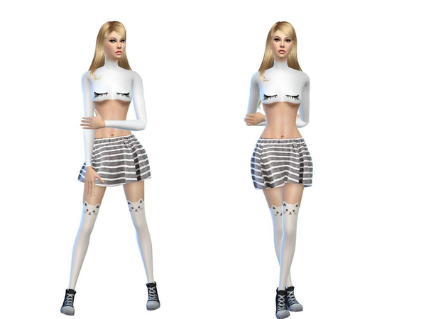 Sims 4 Sweet summer outfit kawaii by simsoertchen at TSR