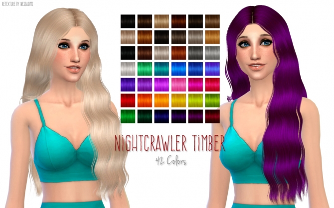 Sims 4 Nightcrawlers Timber hair retexture at Nessa Sims