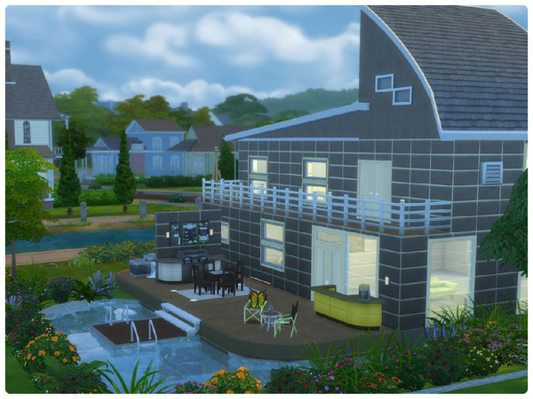 Sims 4 Modern House Gardenia by Aliona777 at TSR