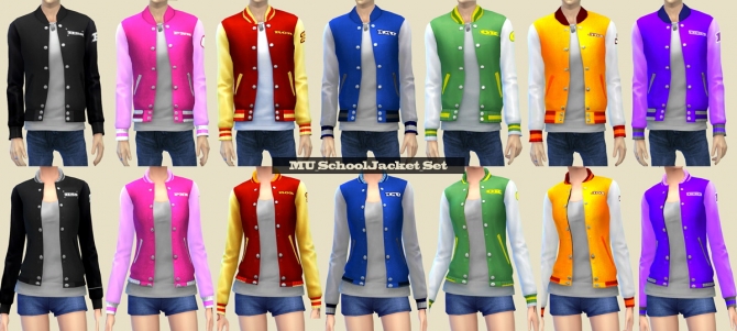 Sims 4 Monsters University Jacket Set at LILO Sims4