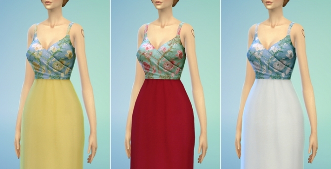 Sims 4 Floral blossom dress at Rusty Nail