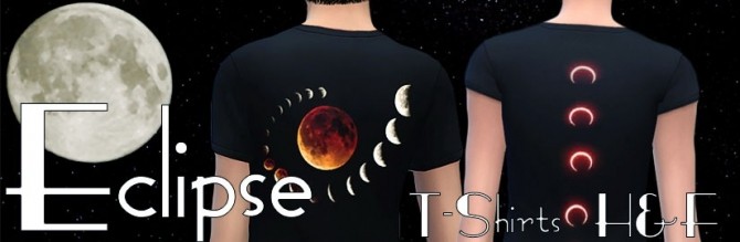Sims 4 T SHIRTS ECLIPSE by Delise at Sims Artists
