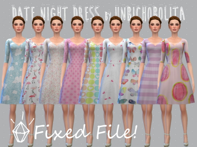 Sims 4 Date night dress fixed file at Un bichobolita