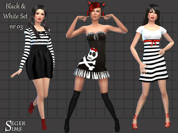 Sims 4 Black & White Set 03 by SegerSims at TSR